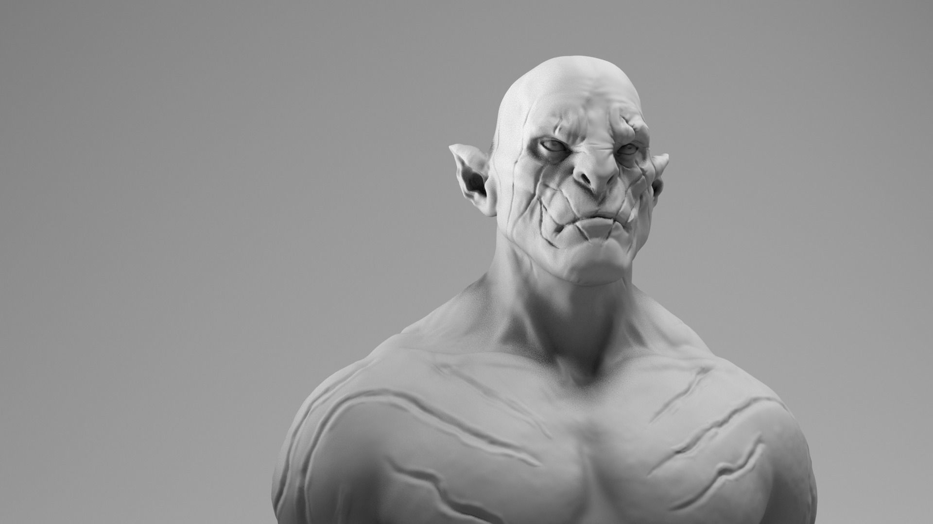 Manu Bennett - Azog the defiler - The Hobbit 3D print model_10