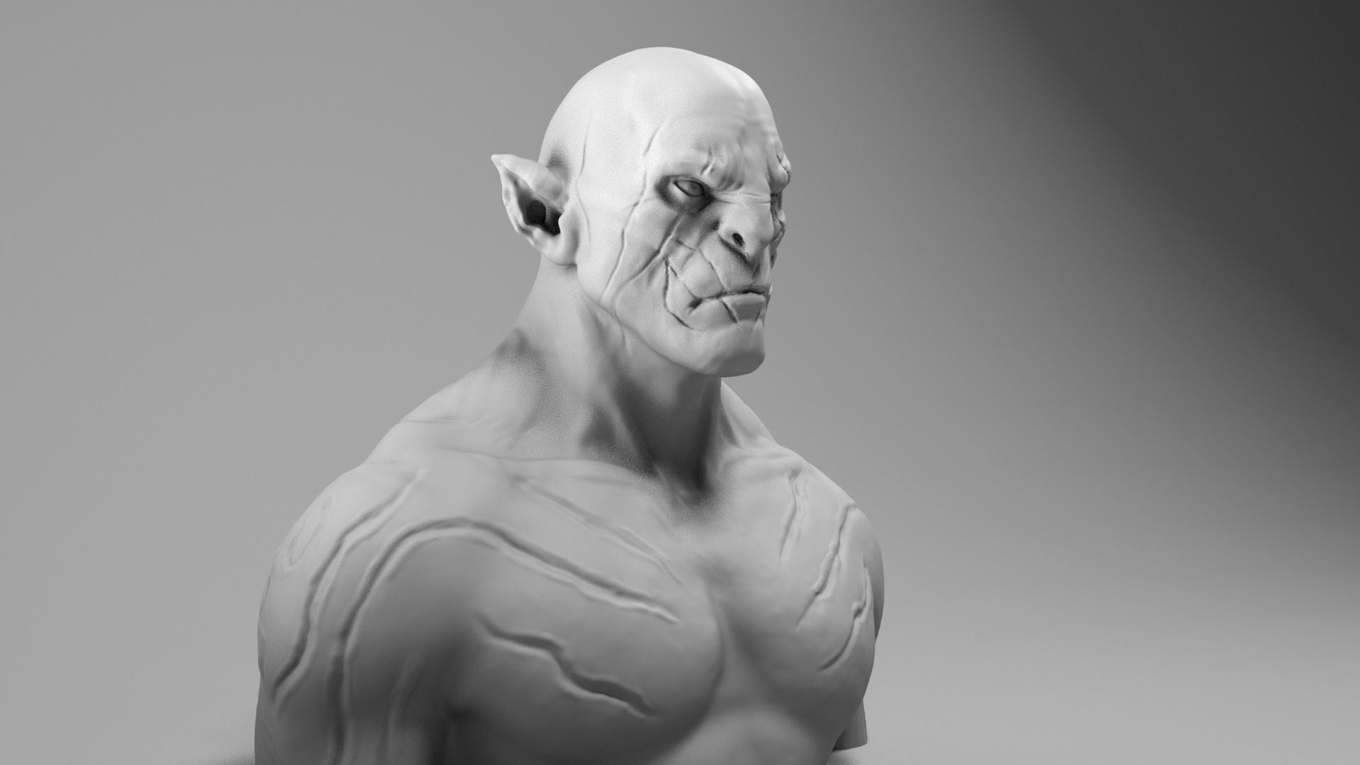 Manu Bennett - Azog the defiler - The Hobbit 3D print model_1