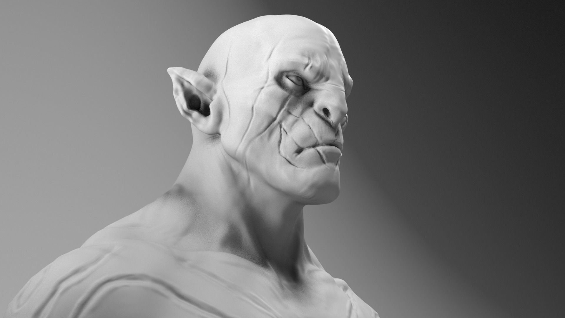 Manu Bennett - Azog the defiler - The Hobbit 3D print model_14