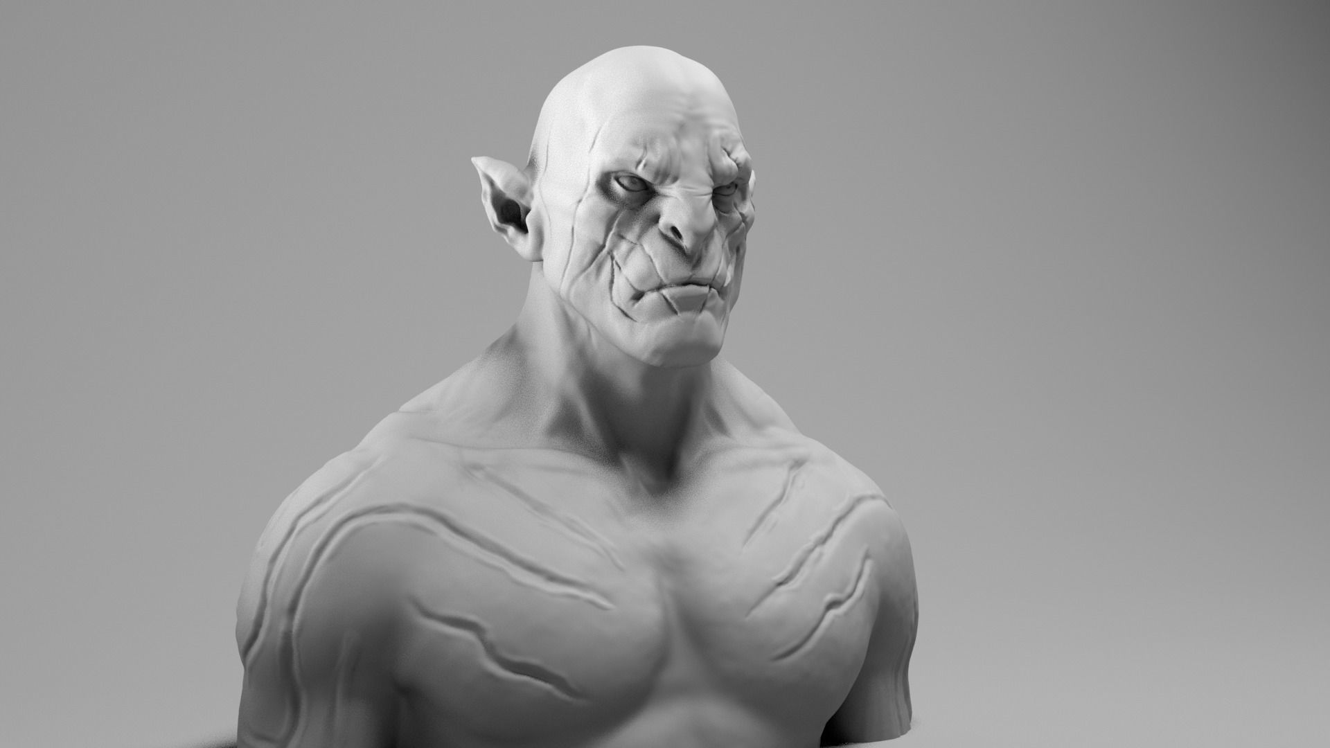 Manu Bennett - Azog the defiler - The Hobbit 3D print model_11