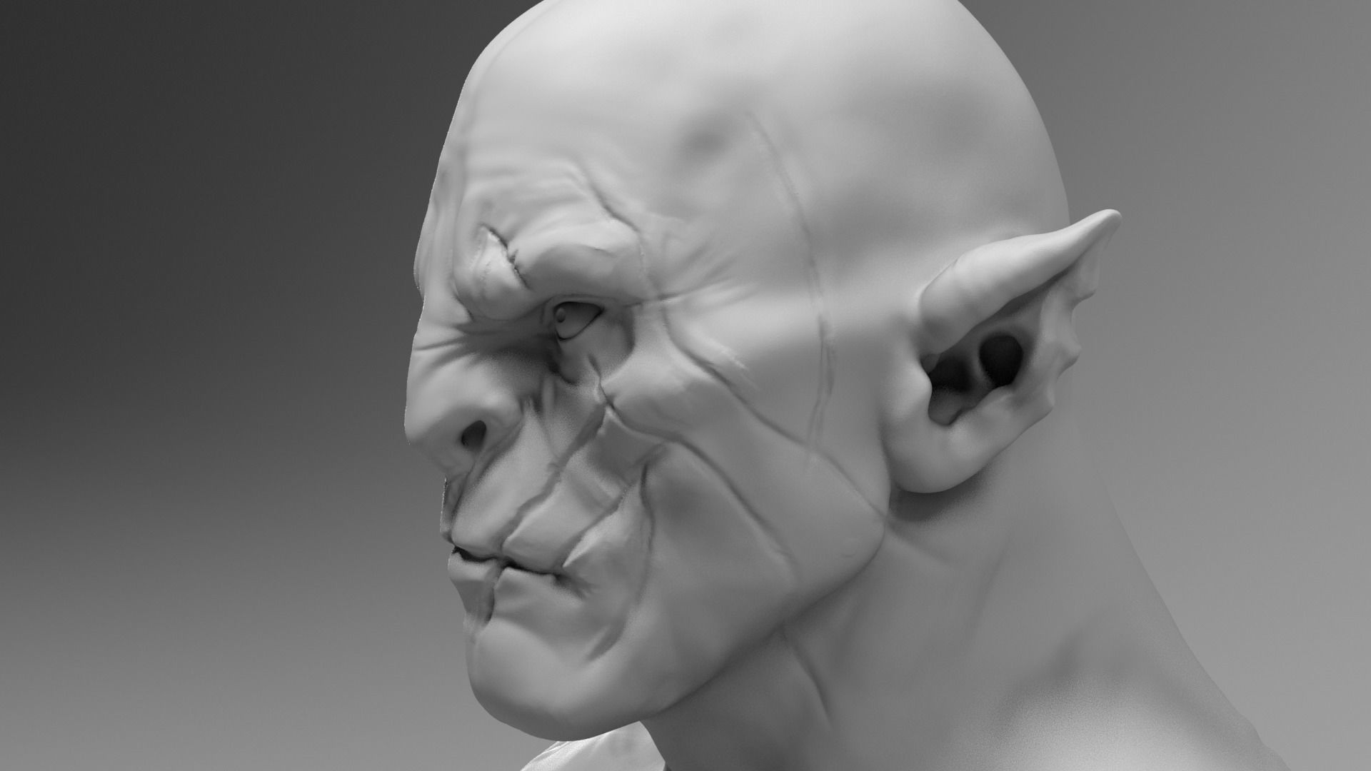 Manu Bennett - Azog the defiler - The Hobbit 3D print model_15