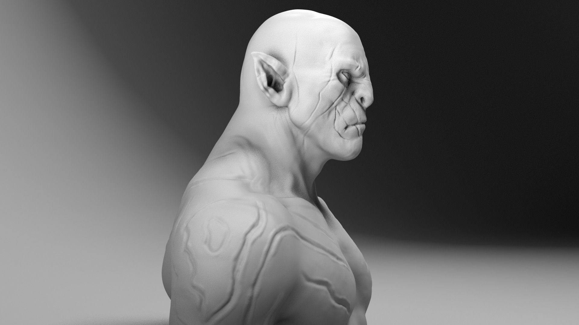 Manu Bennett - Azog the defiler - The Hobbit 3D print model_2