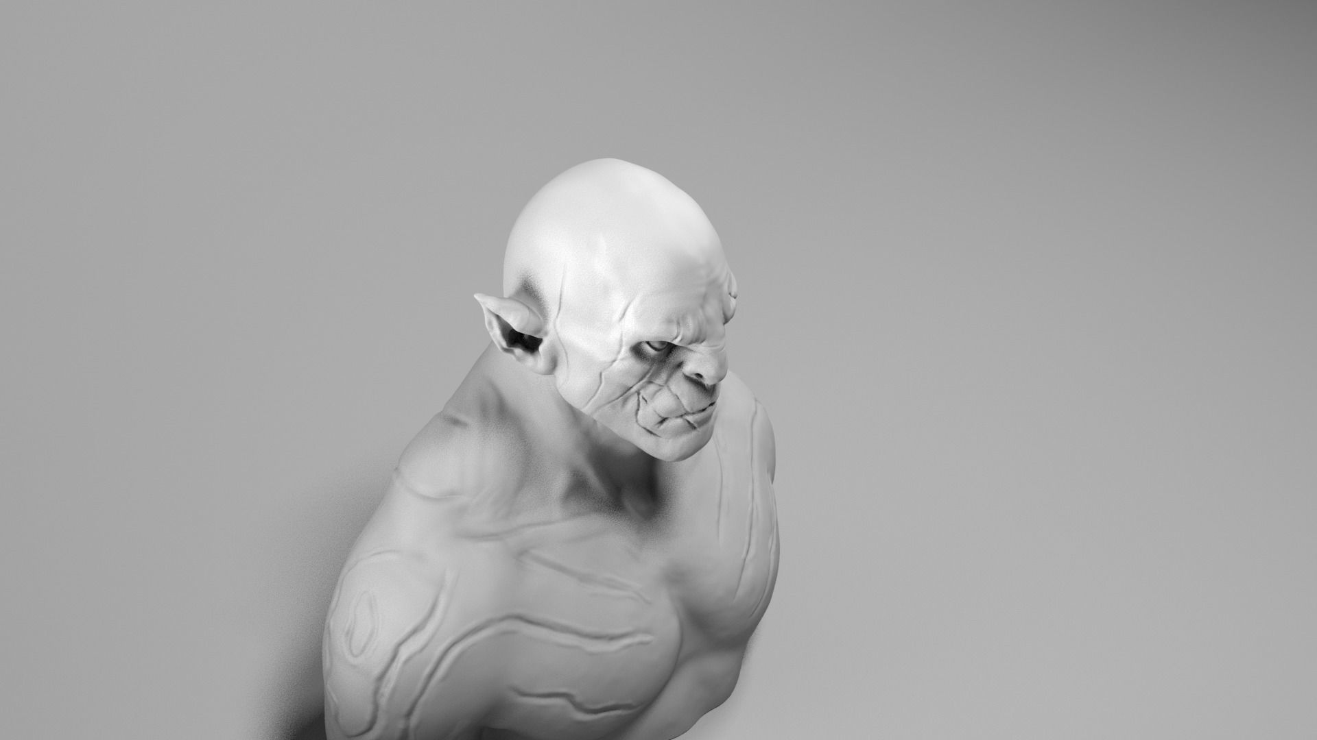 Manu Bennett - Azog the defiler - The Hobbit 3D print model_9
