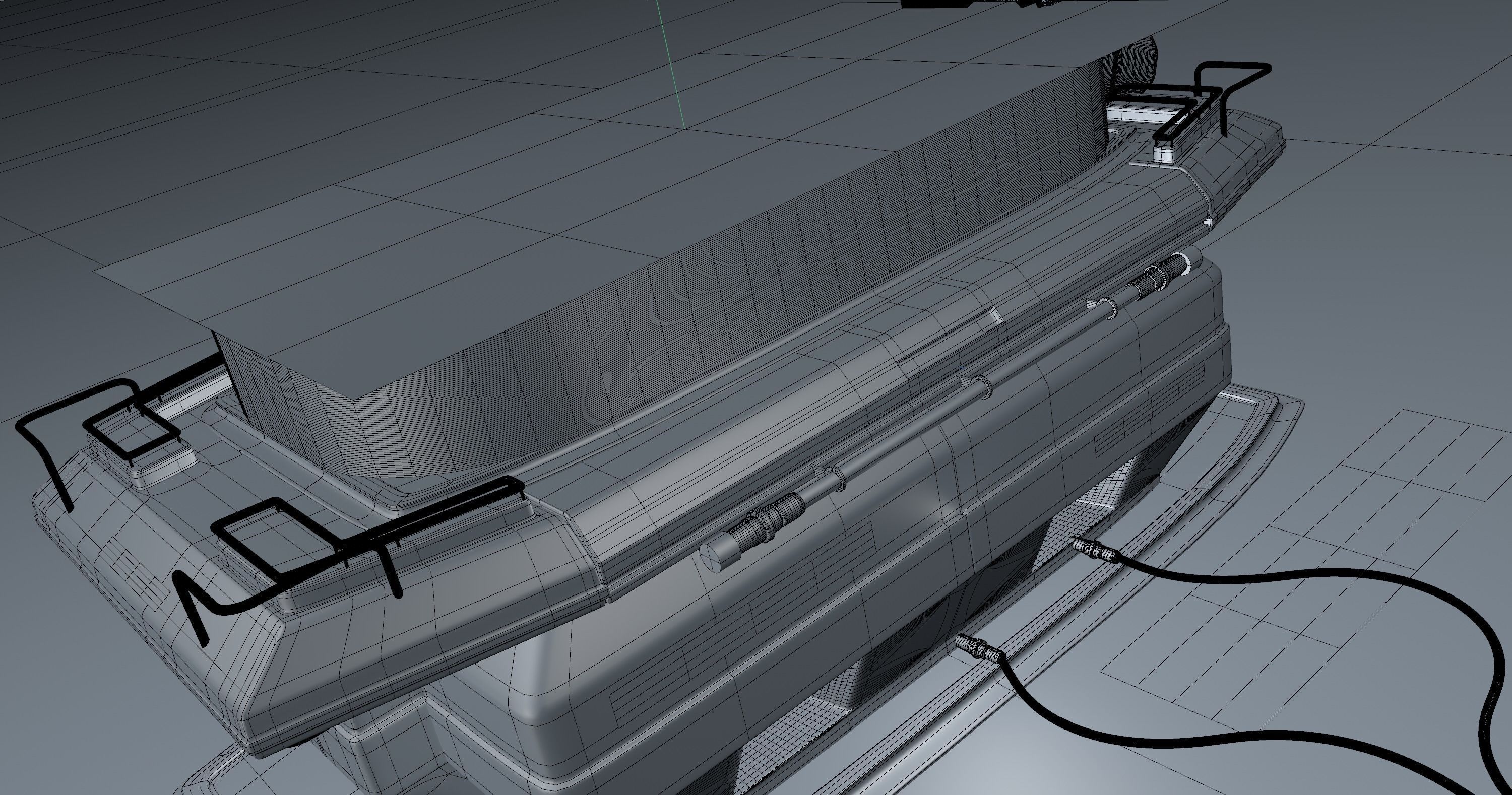 Holographic Scifi Table - C4D- Octane 3D model_5