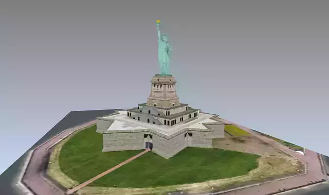 Statue of Liberty lowpoly model Low-poly 3D model