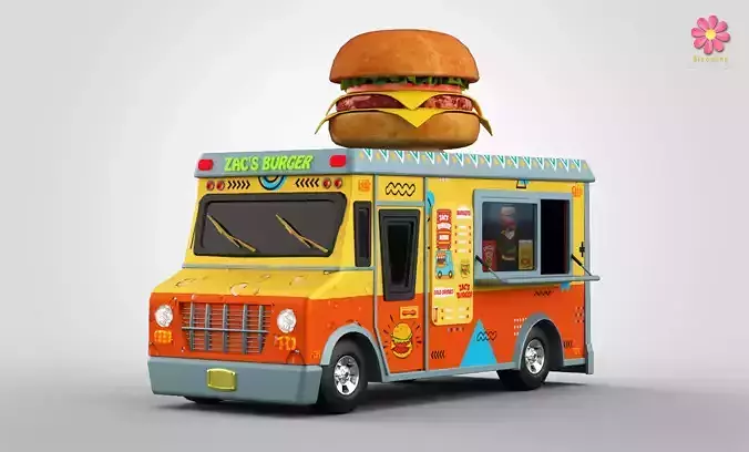 Burger Truck - Game Ready Food Truck 