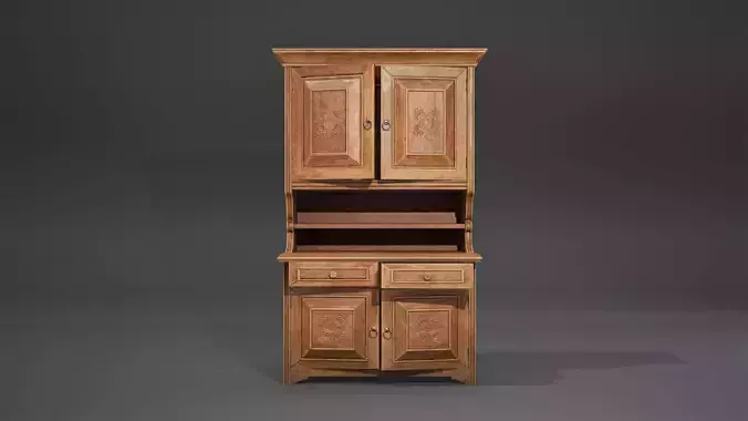 Cabinet Game-Ready wooden with doors and drawers