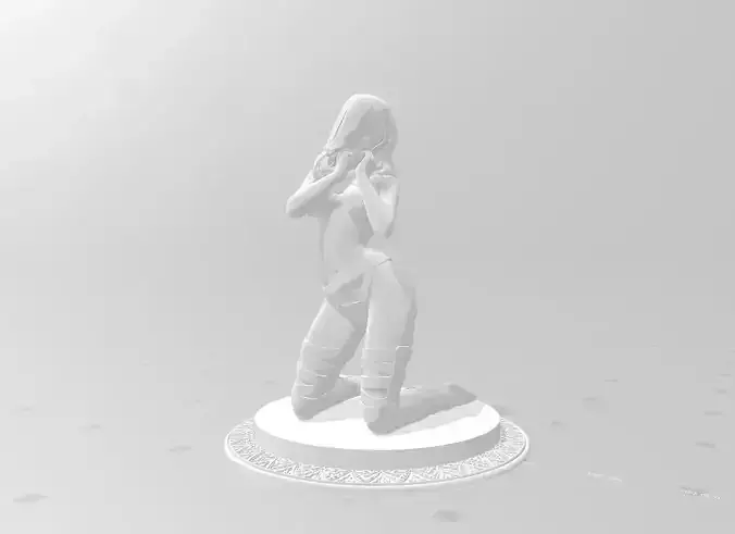 Woman standing  3 d Figurine print
