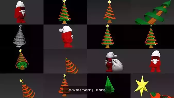 christmas models 3D Model Collection