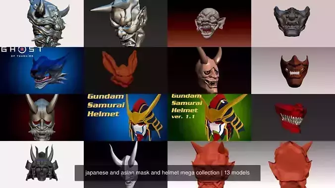 japanese and asian mask and helmet mega collection 