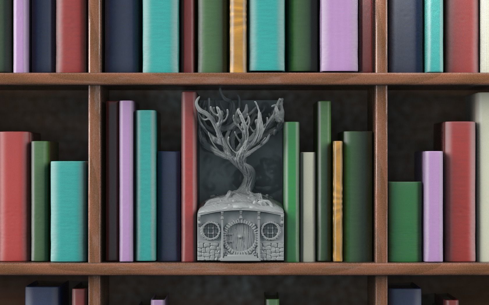 Fantasy Bookend 3D print model_2