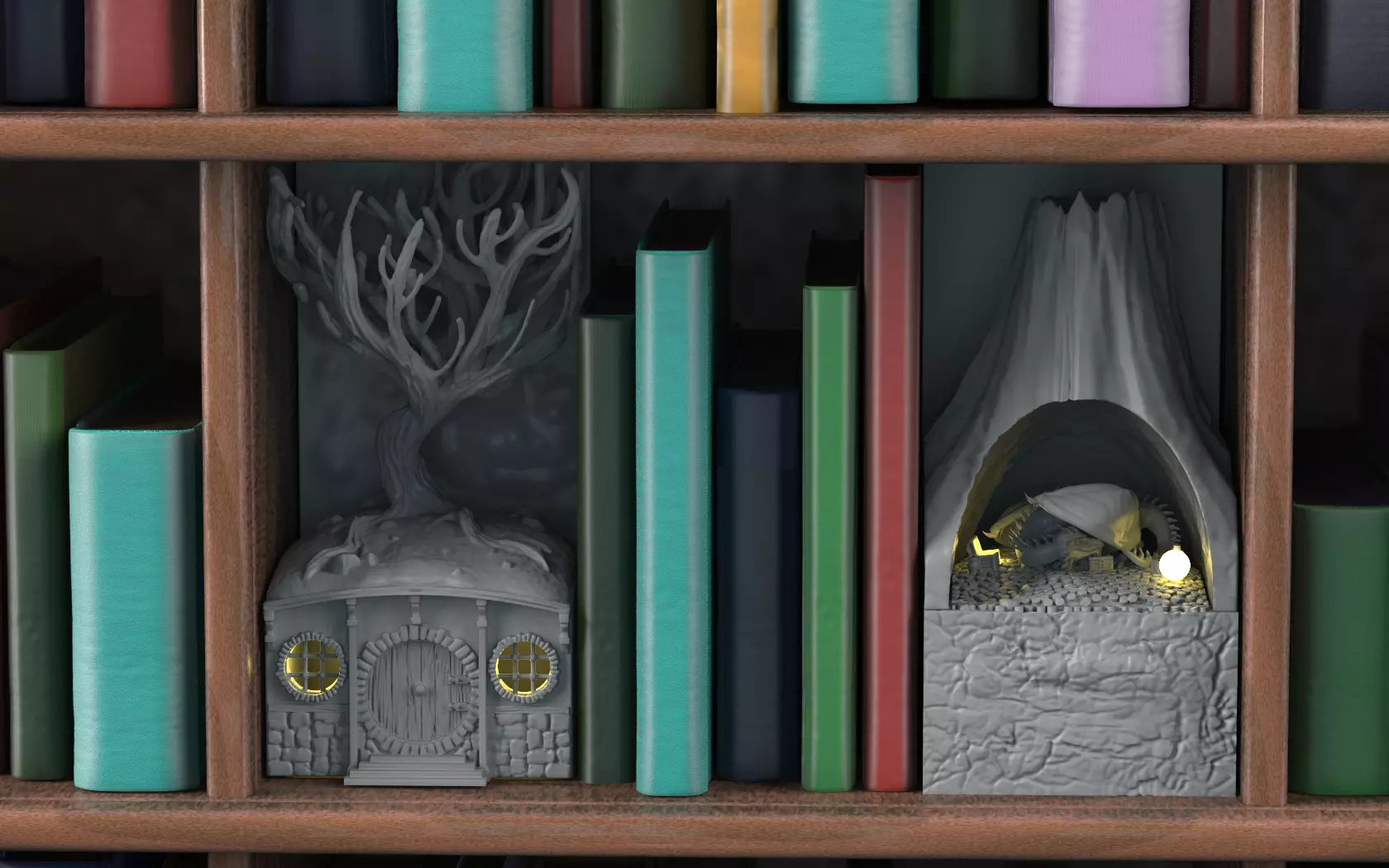 Fantasy Bookend 3D print model_0