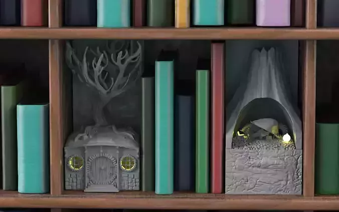 Fantasy Bookend 3D print model