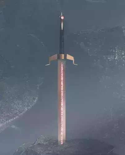 Sword model in sky
