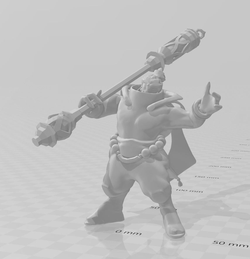 God Staff Jax 3D Model 3D print model_1