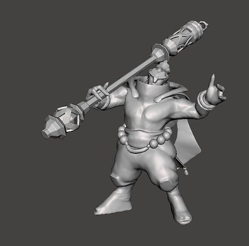 God Staff Jax 3D Model 3D print model