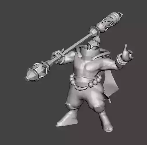 God Staff Jax 3D Model
