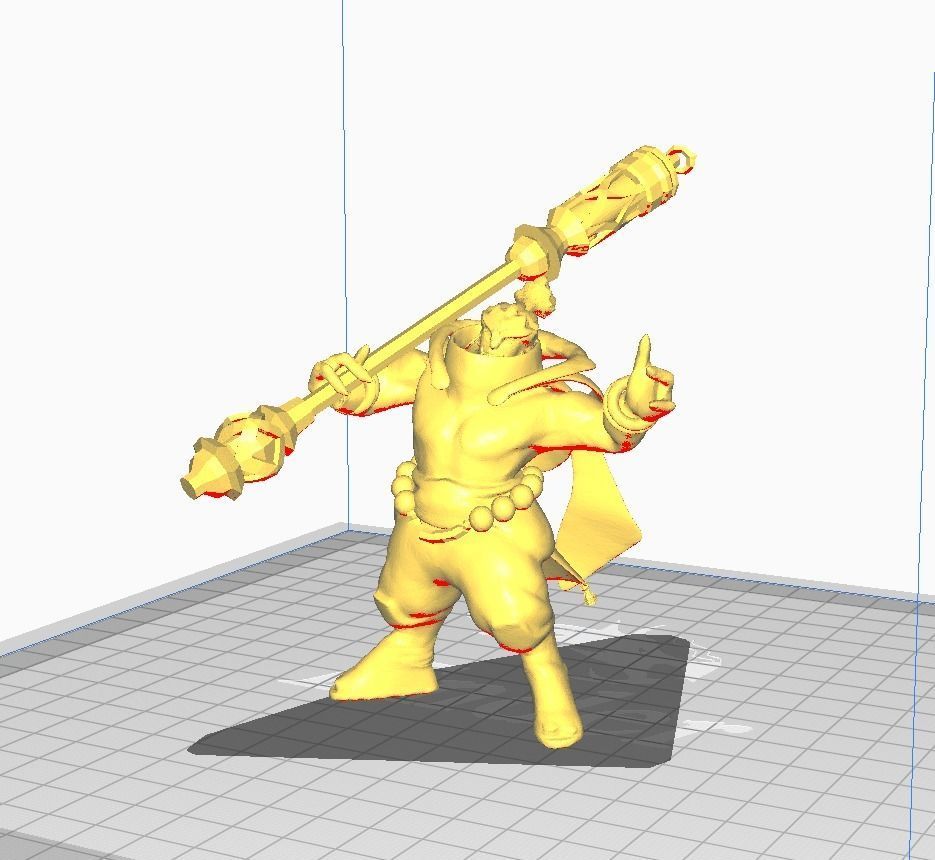 God Staff Jax 3D Model 3D print model_2