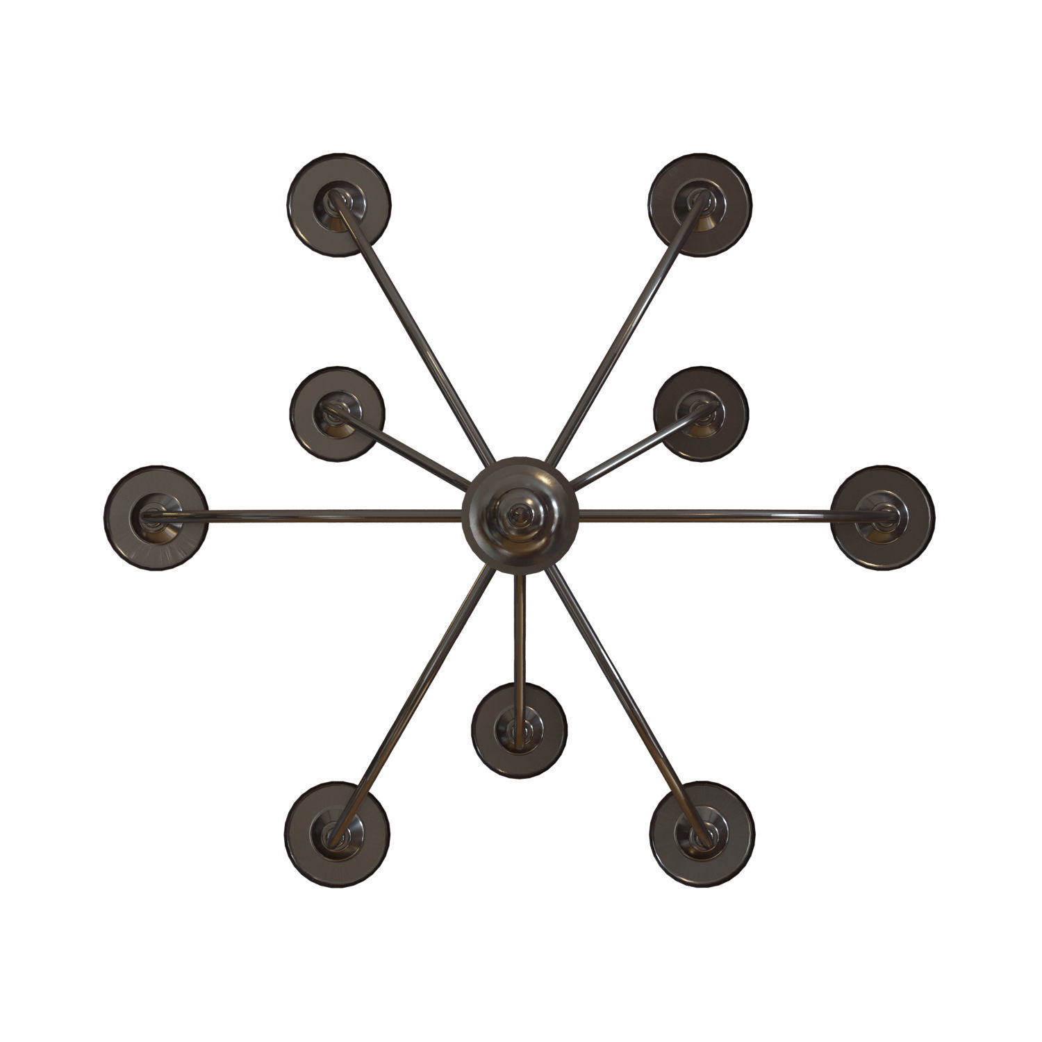 Hart Nine Light Chandelier 3D model_3