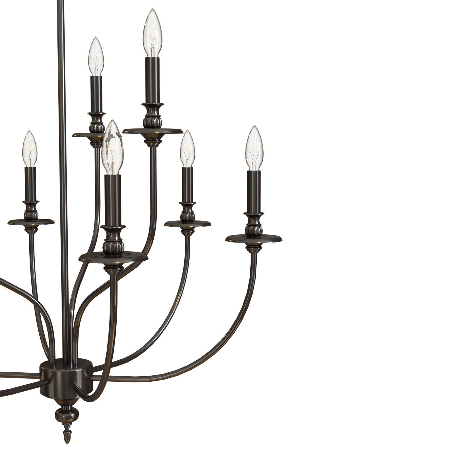 Hart Nine Light Chandelier 3D model_1
