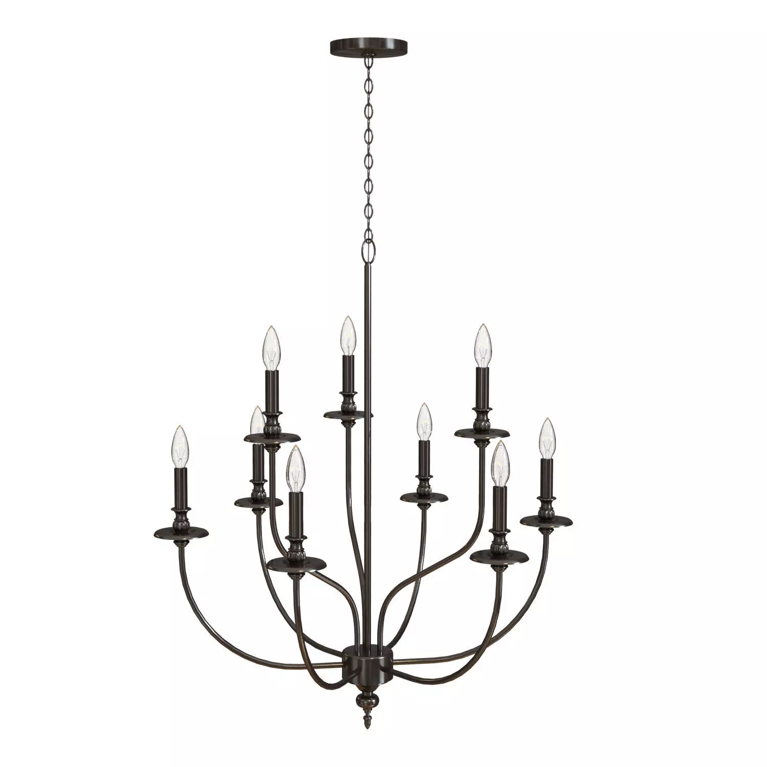 Hart Nine Light Chandelier 3D model_0