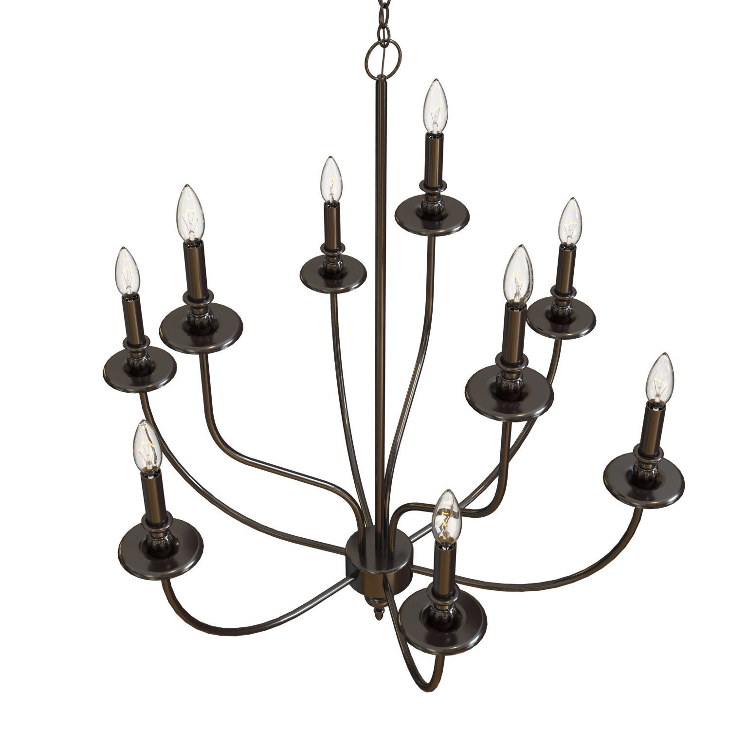 Hart Nine Light Chandelier 3D model_2