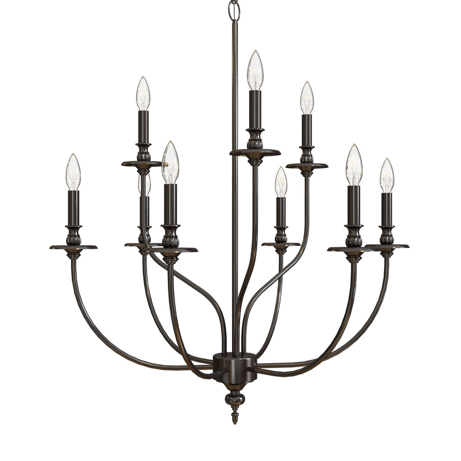 Hart Nine Light Chandelier 3D model_4