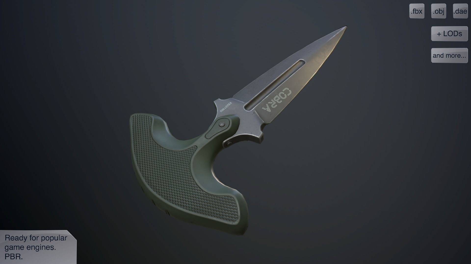 Push daggers cobra vol pack Low-poly 3D model_14
