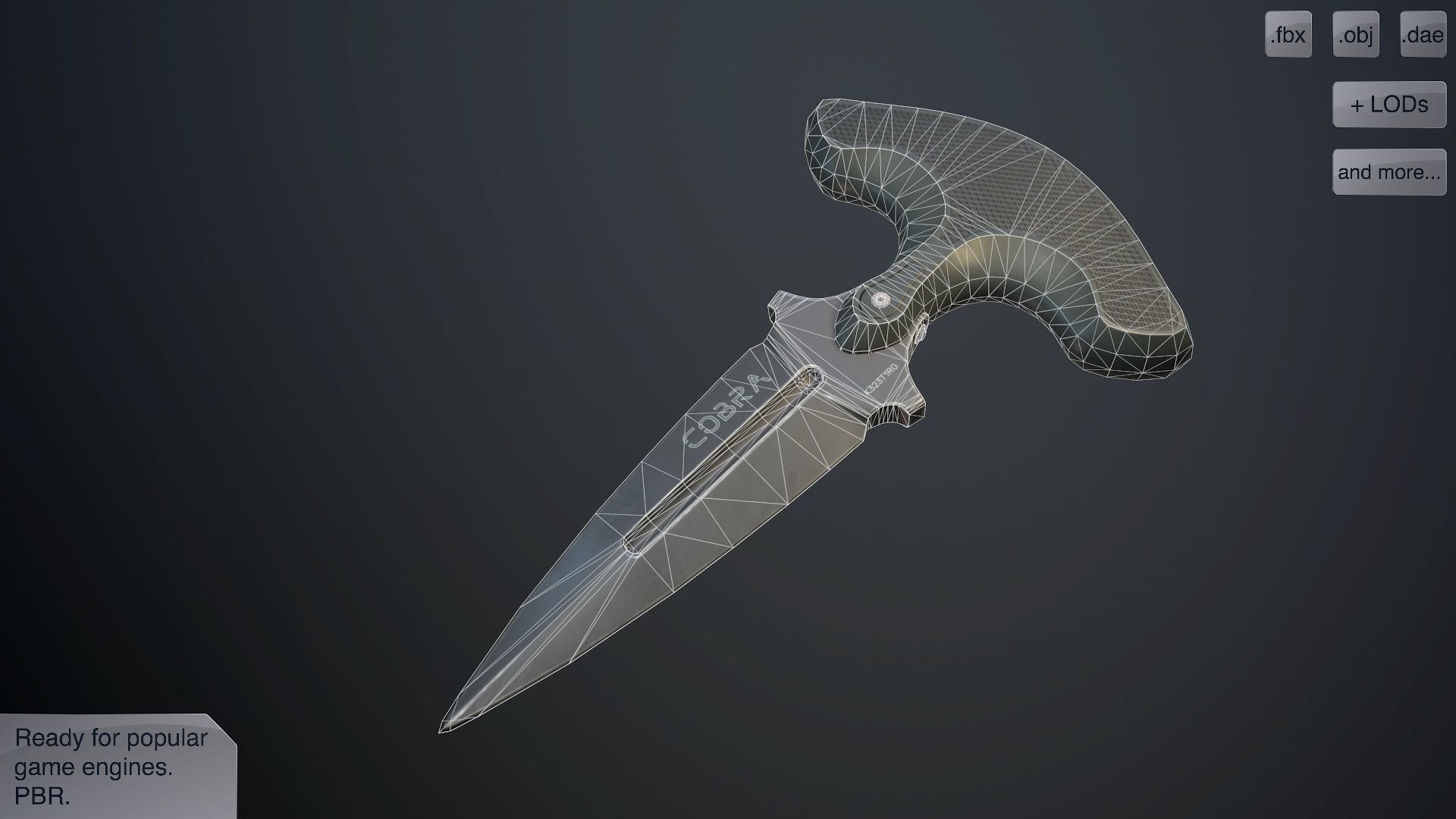 Push daggers cobra vol pack Low-poly 3D model_6