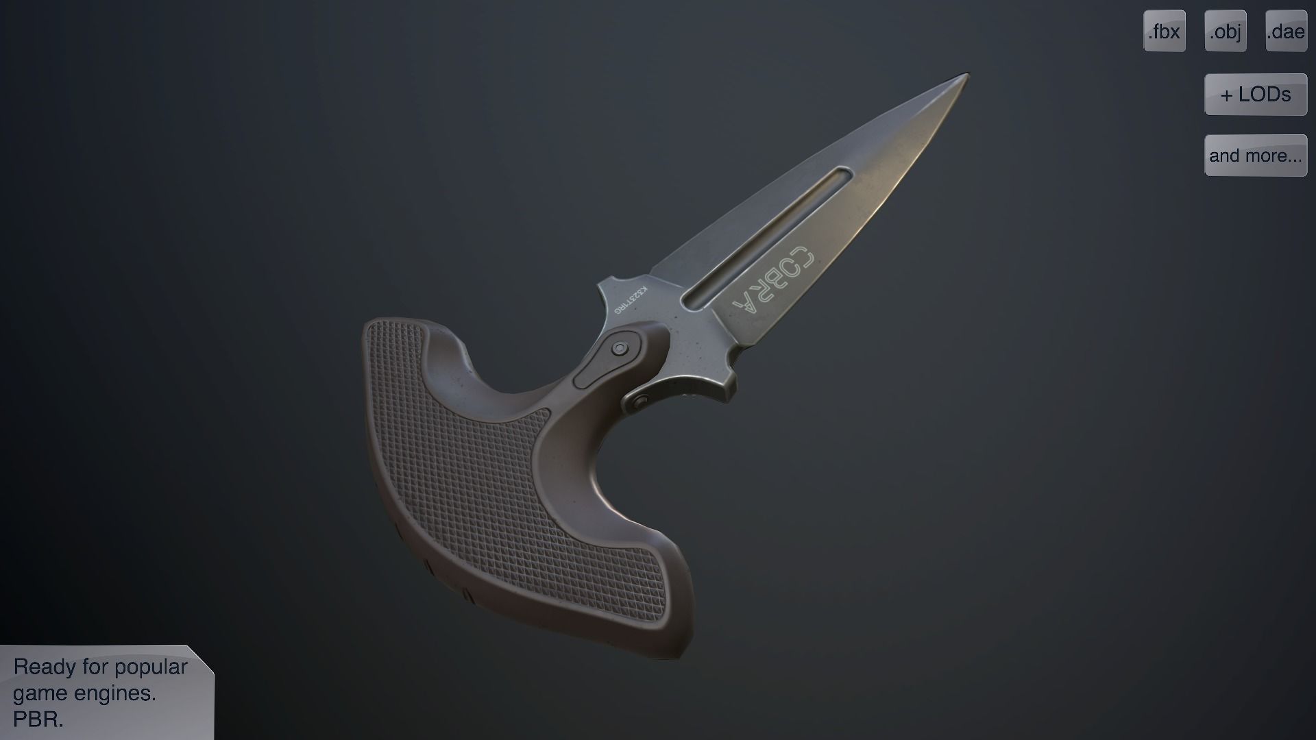 Push daggers cobra vol pack Low-poly 3D model_16