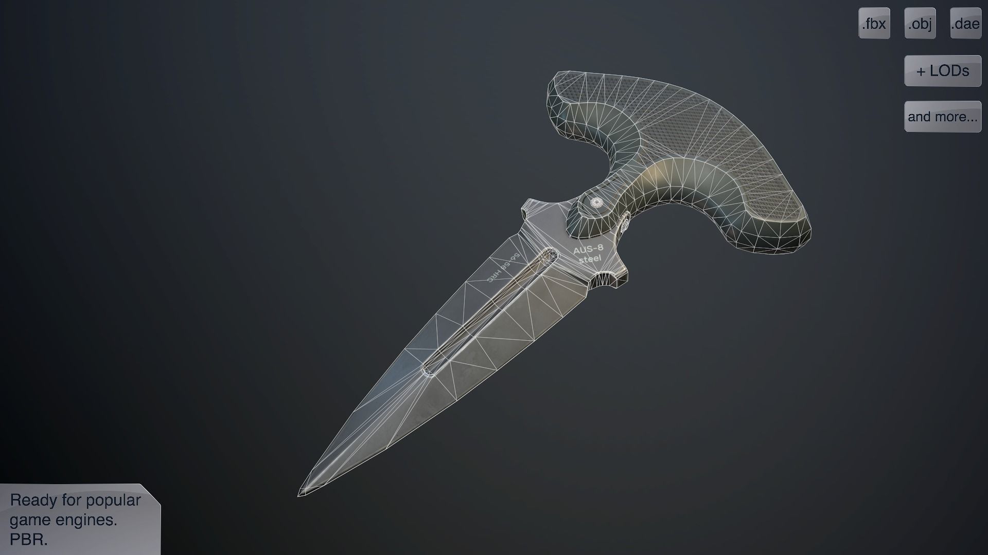 Push daggers cobra vol pack Low-poly 3D model_12