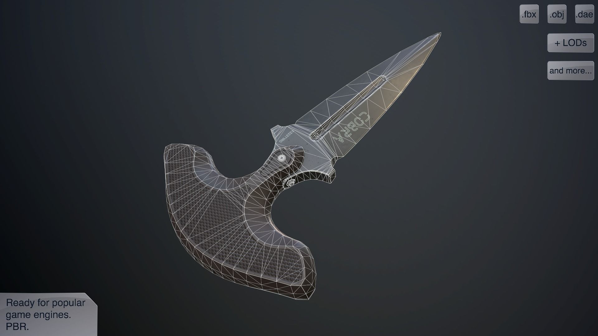 Push daggers cobra vol pack Low-poly 3D model_19
