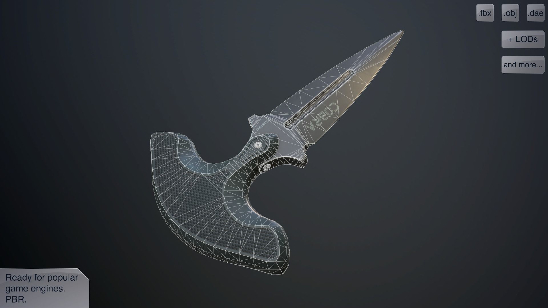 Push daggers cobra vol pack Low-poly 3D model_18