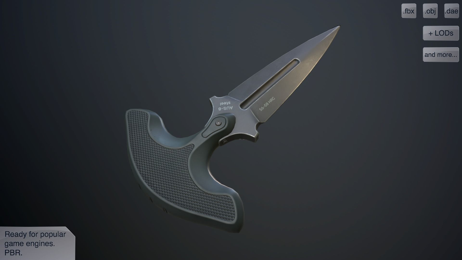 Push daggers cobra vol pack Low-poly 3D model_21