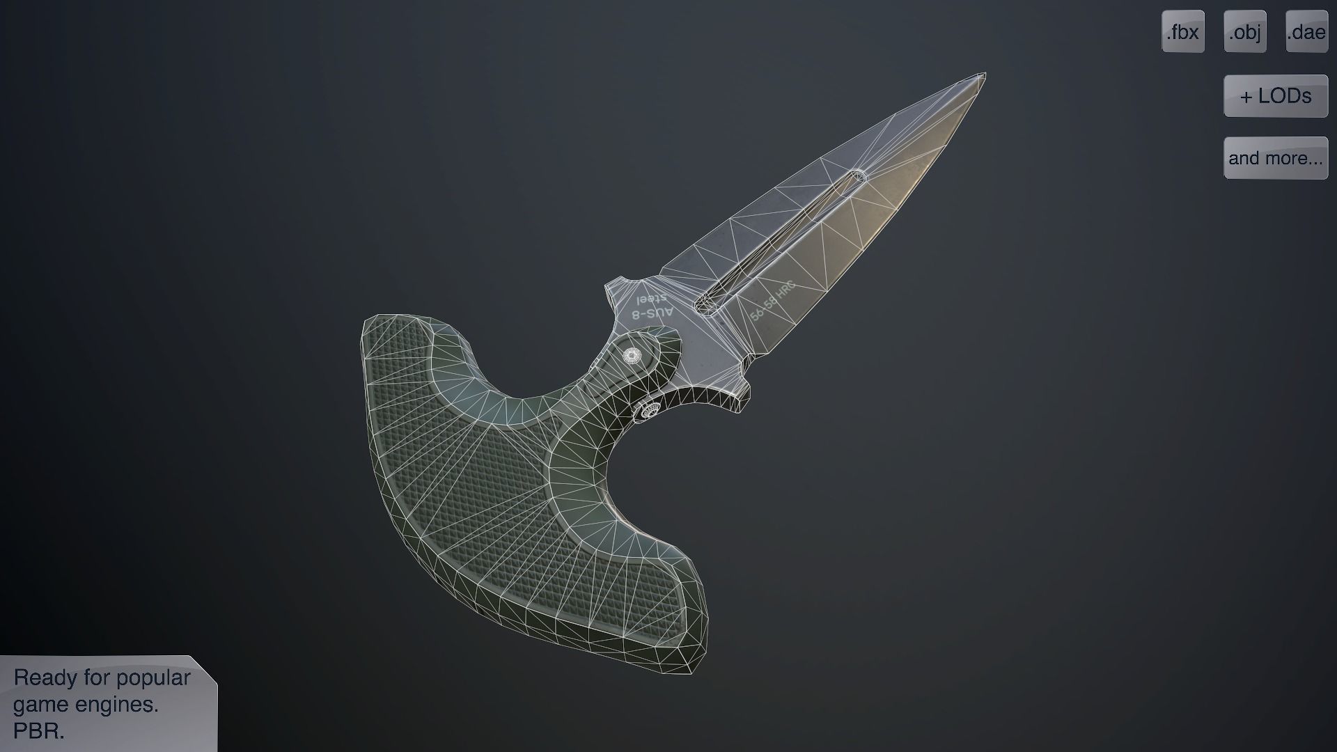 Push daggers cobra vol pack Low-poly 3D model_23
