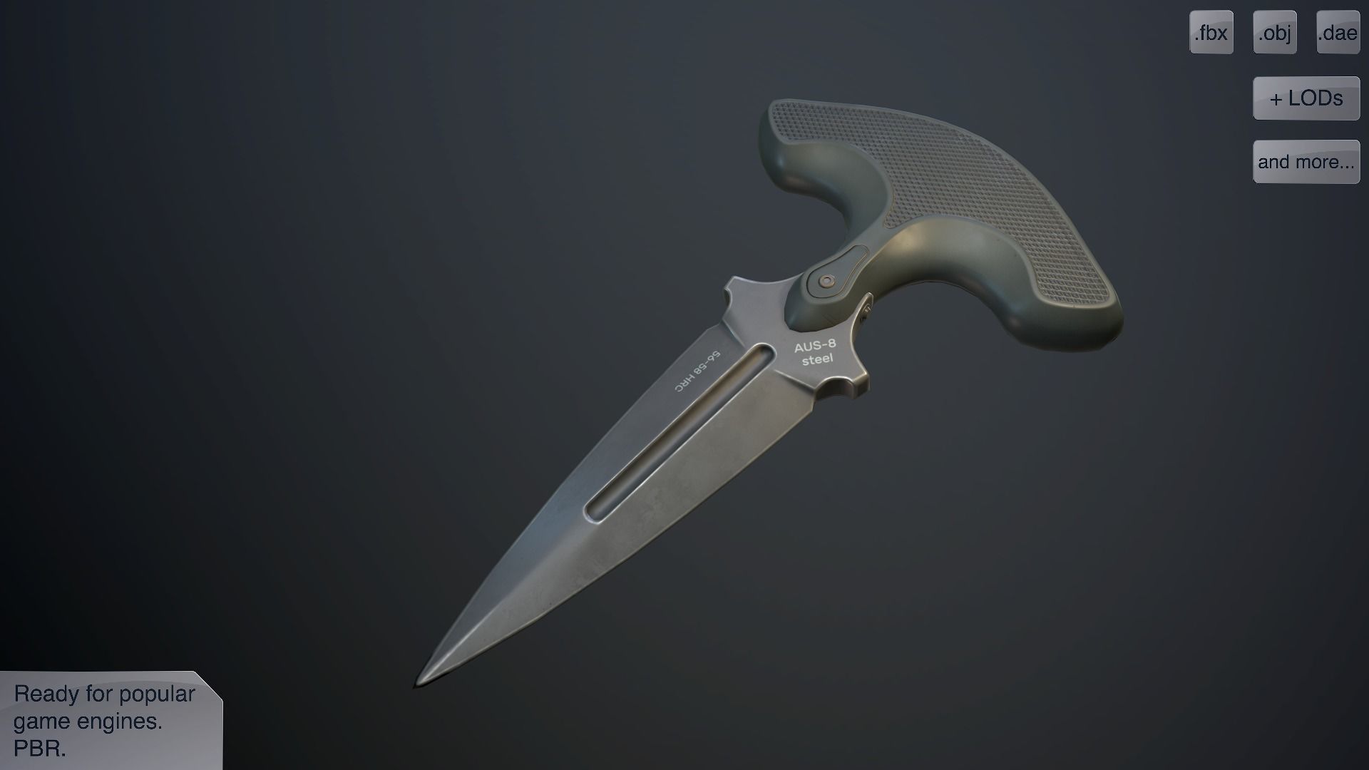 Push daggers cobra vol pack Low-poly 3D model_9