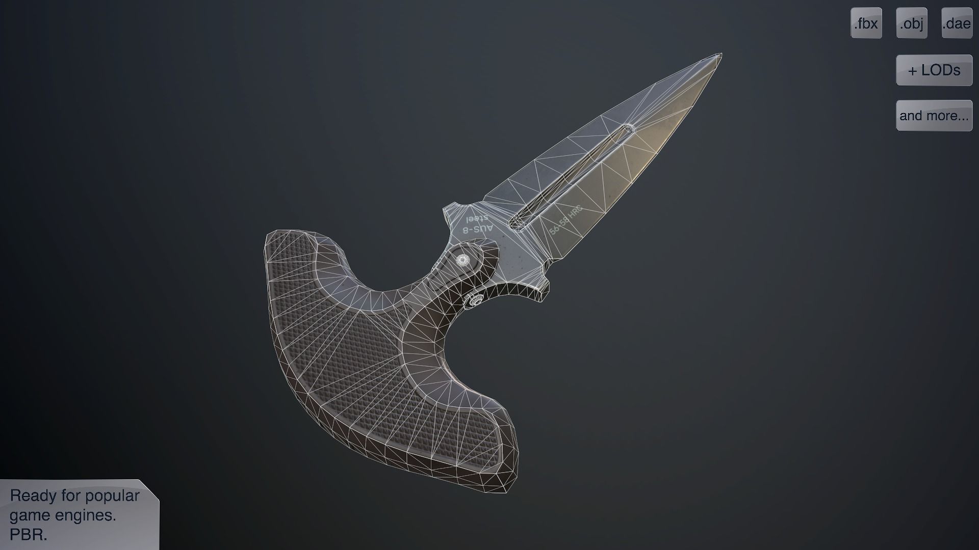 Push daggers cobra vol pack Low-poly 3D model_25