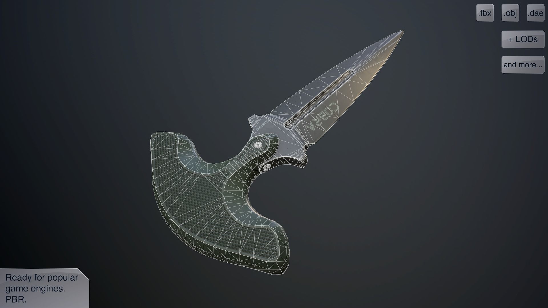 Push daggers cobra vol pack Low-poly 3D model_17