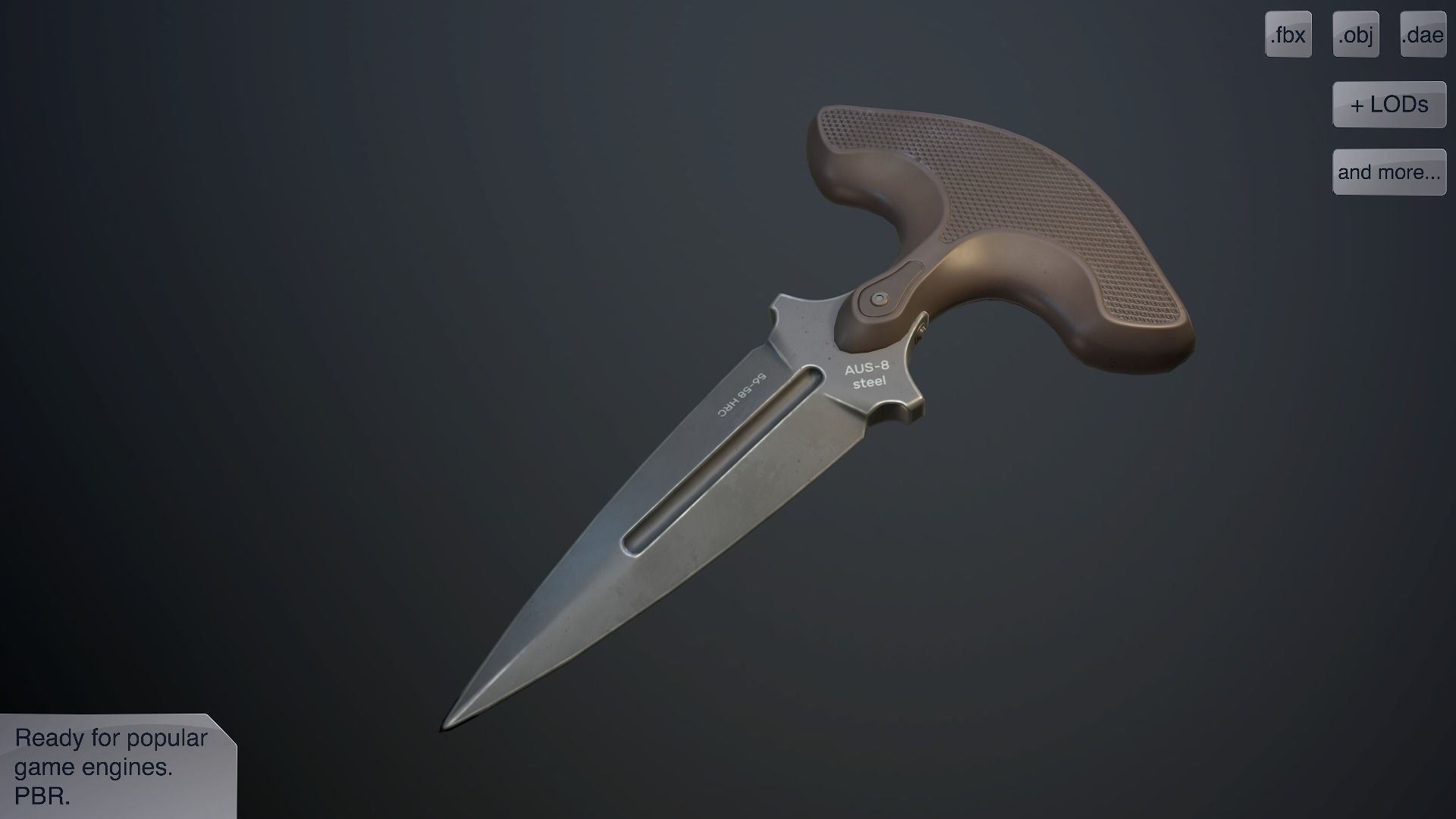 Push daggers cobra vol pack Low-poly 3D model_10