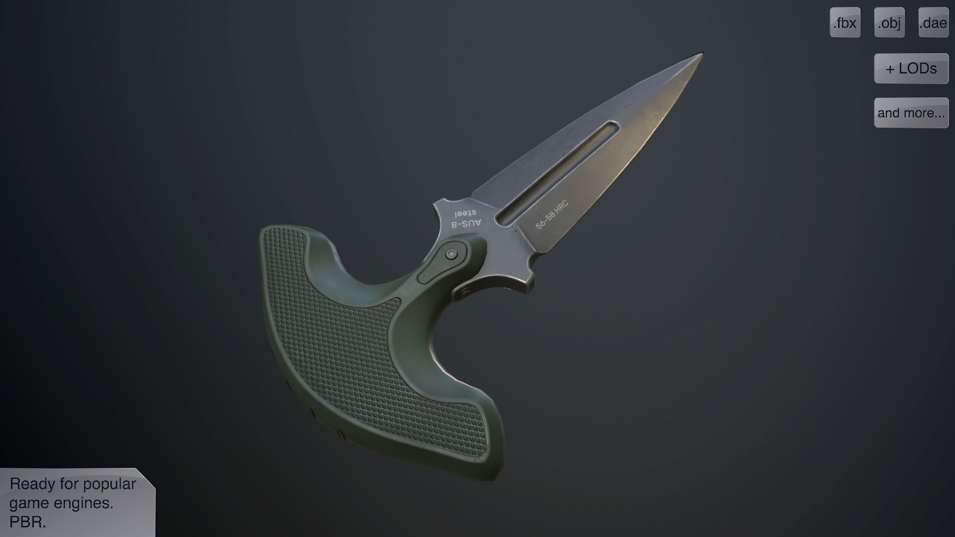 Push daggers cobra vol pack Low-poly 3D model_20