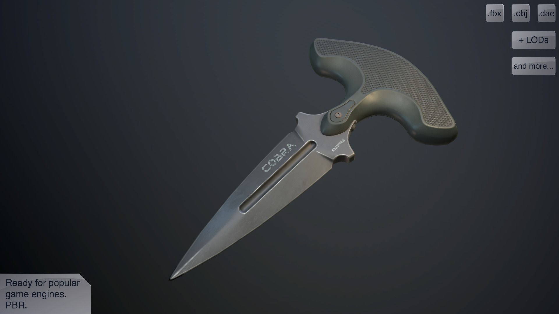 Push daggers cobra vol pack Low-poly 3D model_3