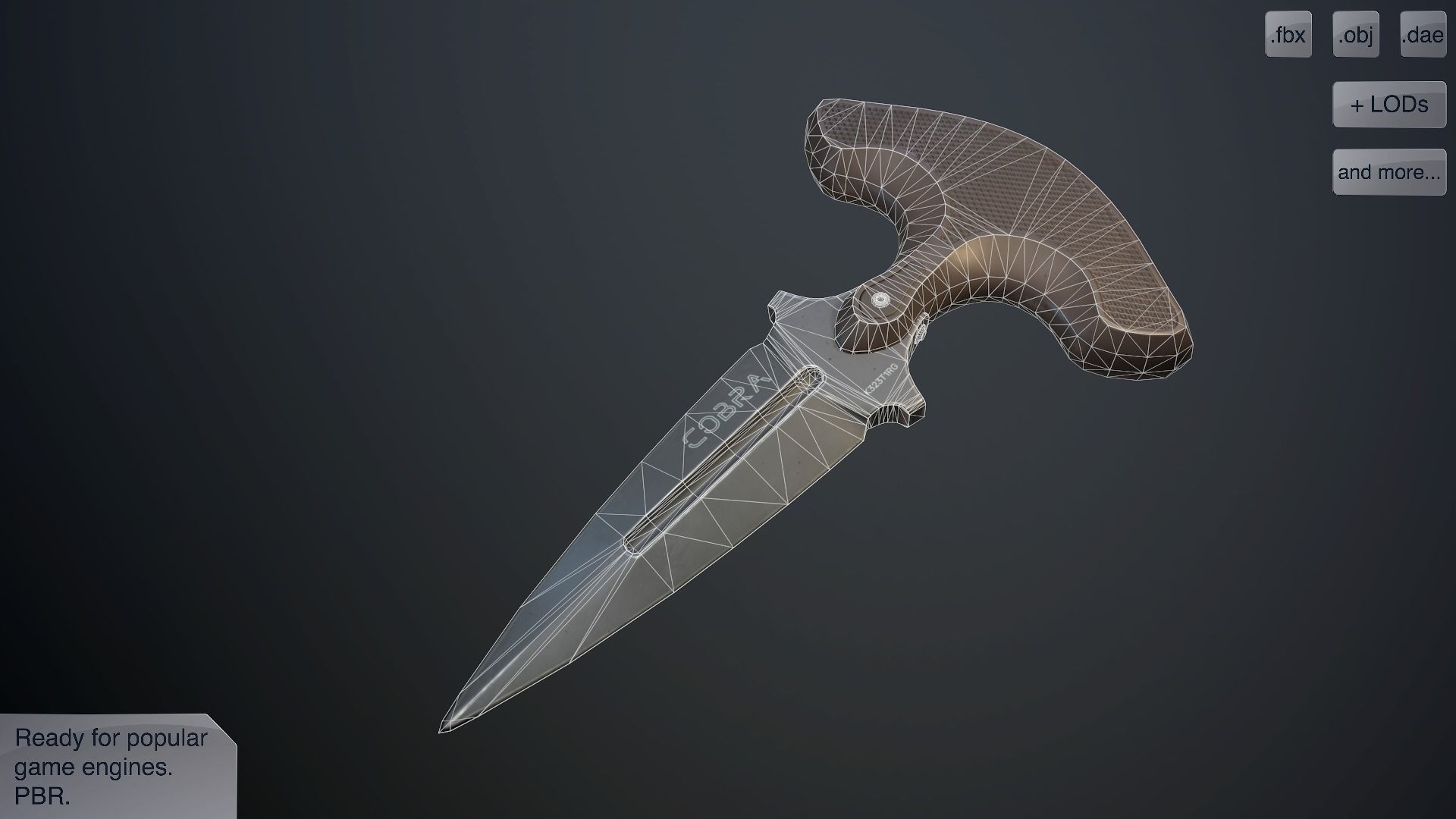 Push daggers cobra vol pack Low-poly 3D model_7