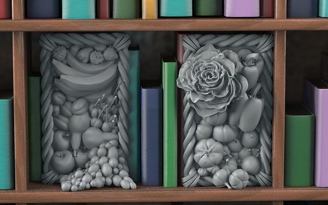 Cookbooks bookends 3D print model