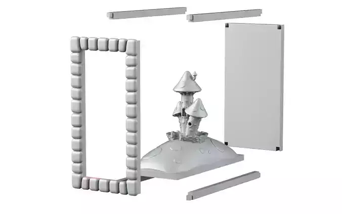 Mushroom Castle 3D print model