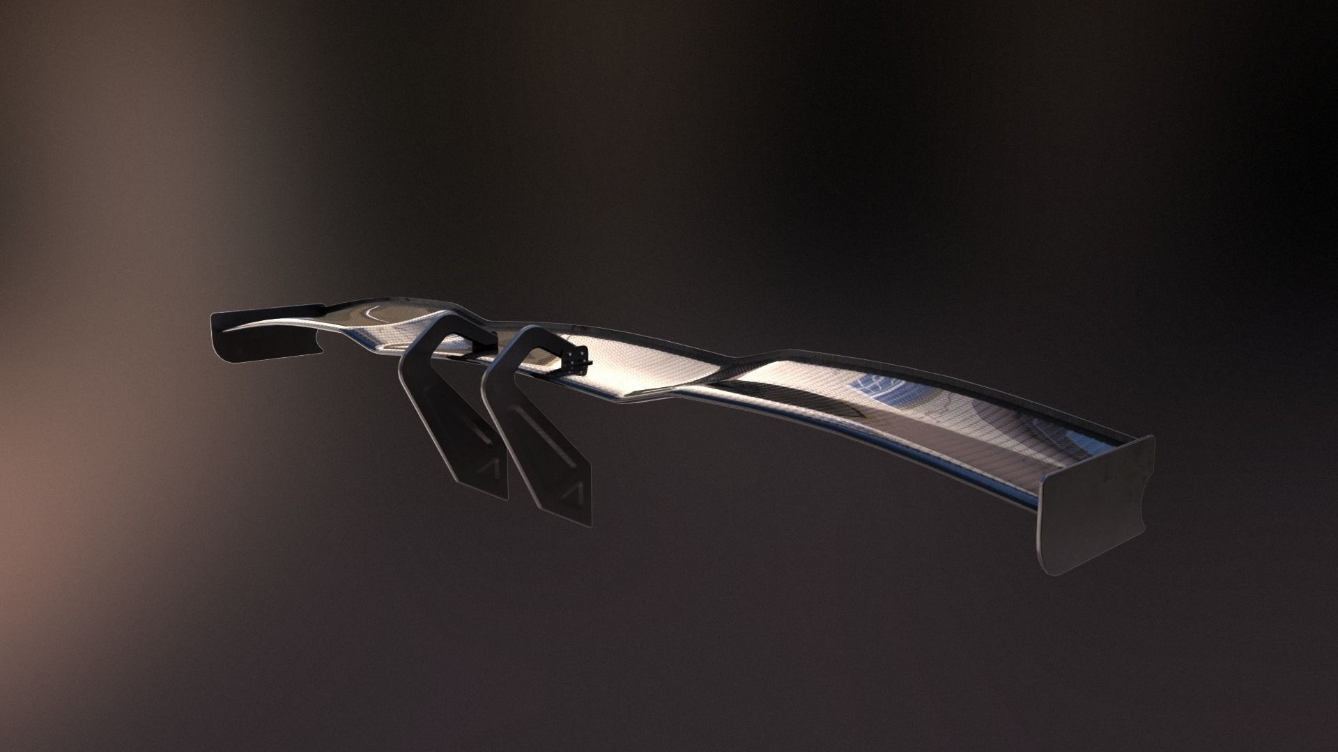 More than 20 semi procedural car wings spoilers Low-poly 3D model_12