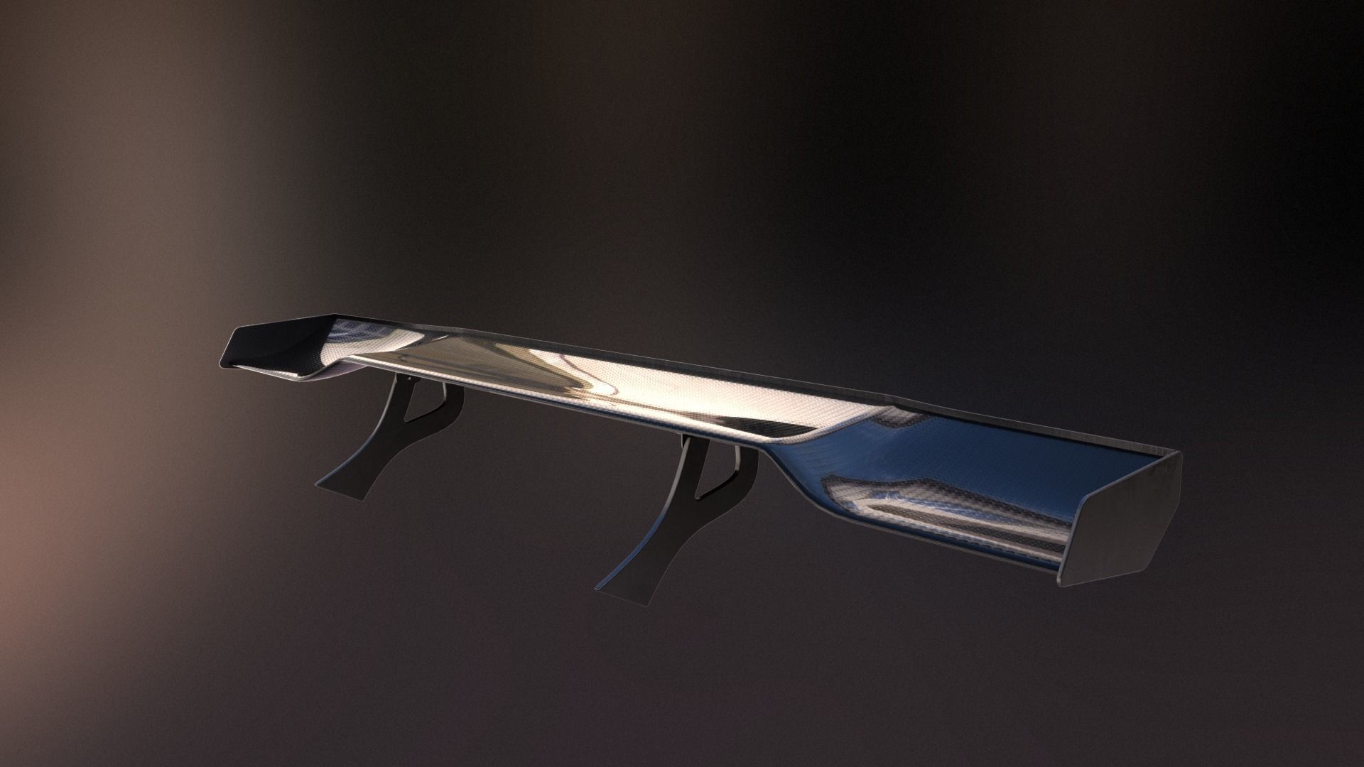 More than 20 semi procedural car wings spoilers Low-poly 3D model_9