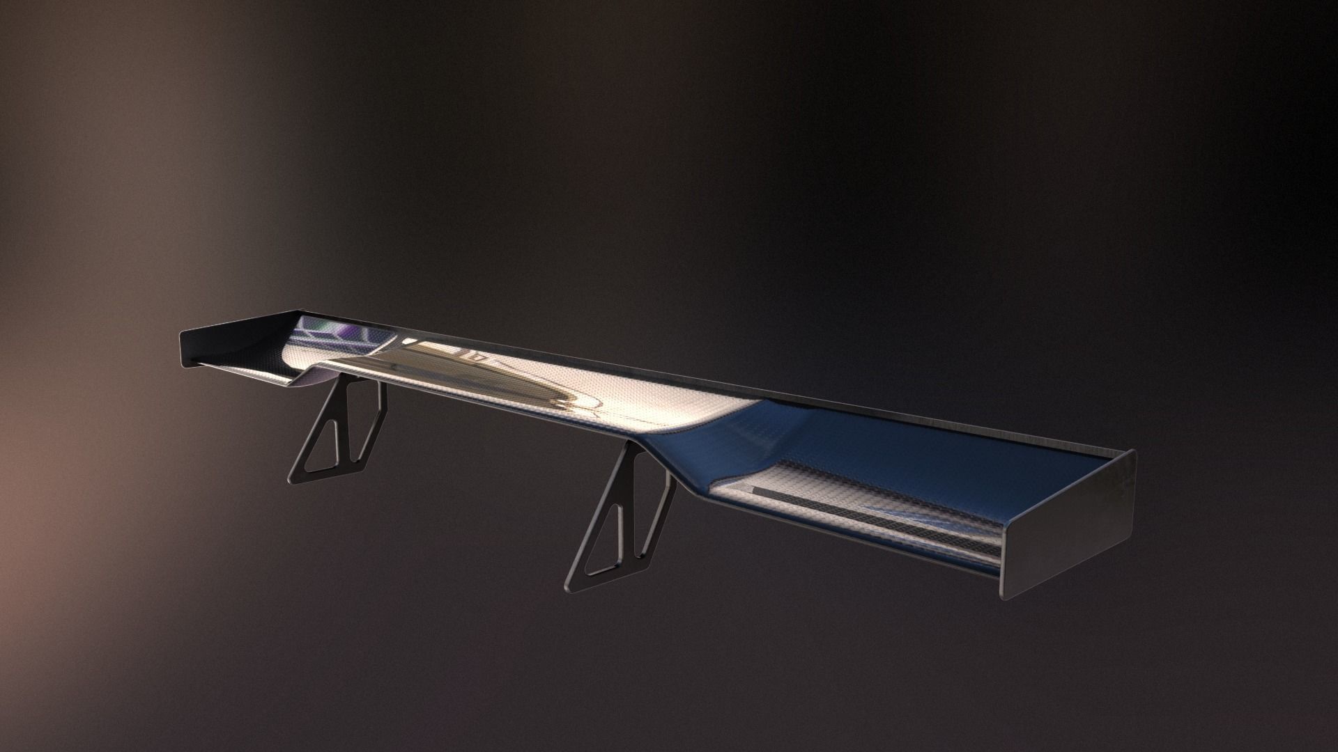 More than 20 semi procedural car wings spoilers Low-poly 3D model_3