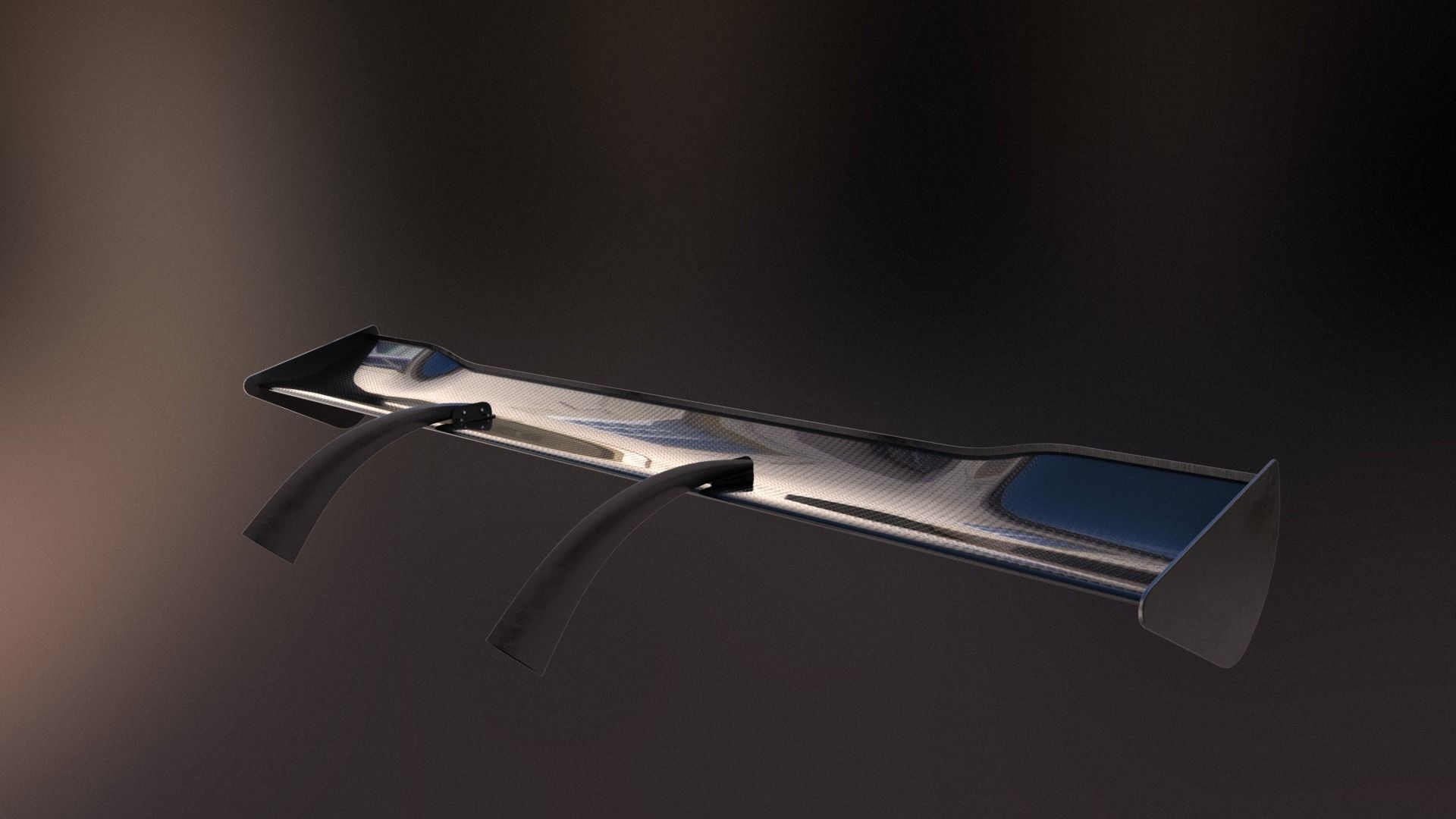 More than 20 semi procedural car wings spoilers Low-poly 3D model_7