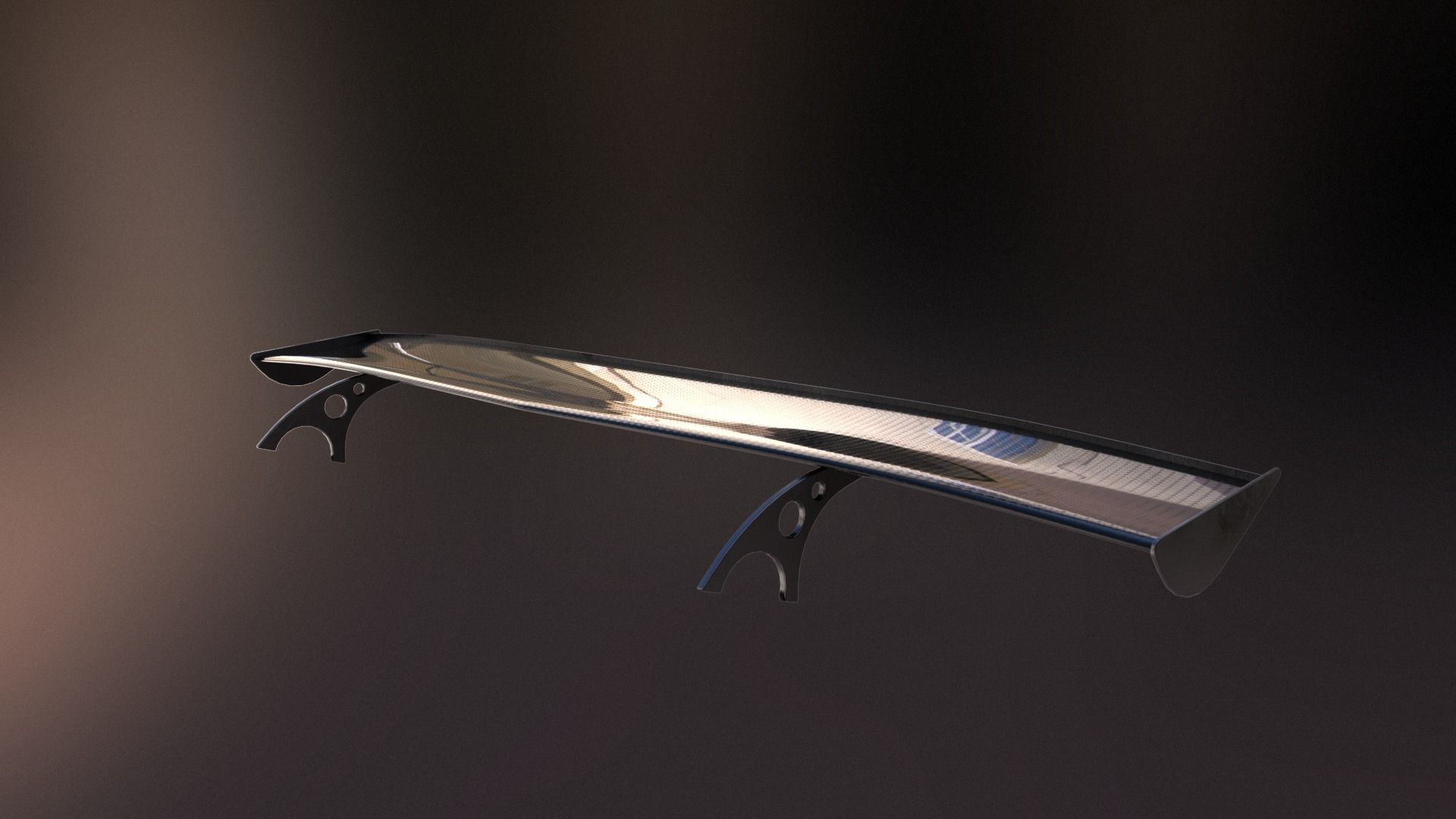 More than 20 semi procedural car wings spoilers Low-poly 3D model_23