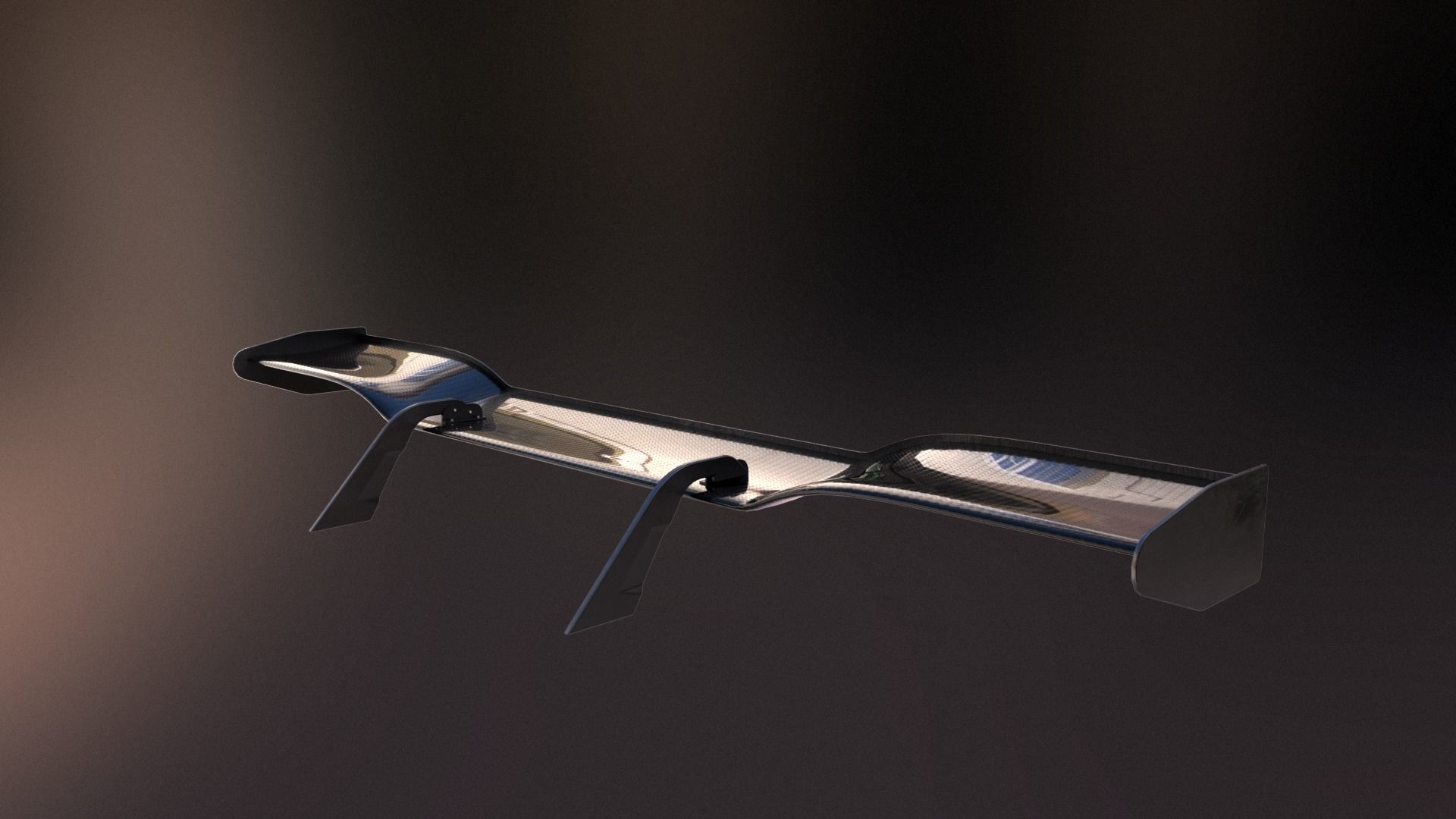 More than 20 semi procedural car wings spoilers Low-poly 3D model_17